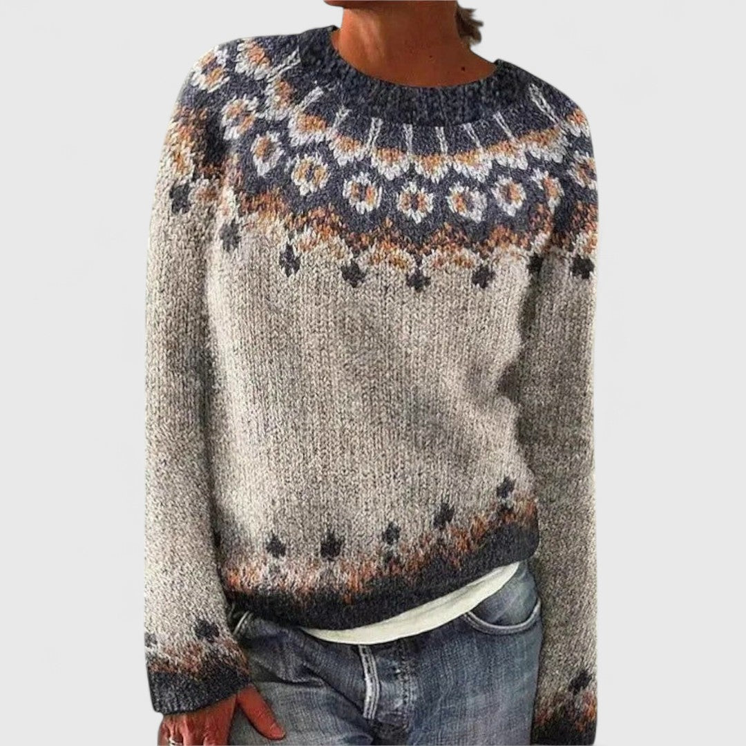 Brenda - Retro Scandinavian knitted sweater - Maison Léa & Lou