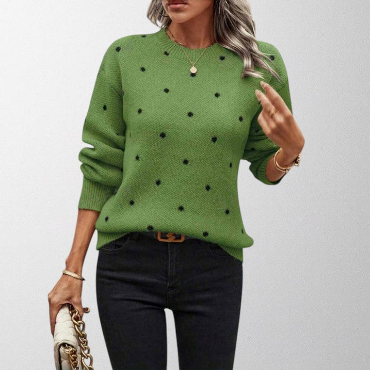 Grace – Polka Dot Knitted Sweater