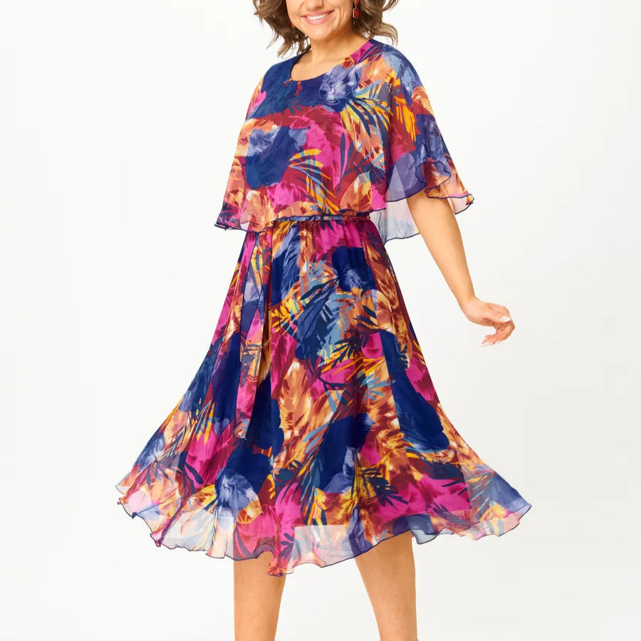 Alice - Elegant Summer Chiffon Dress - Maison Léa &amp; Lou