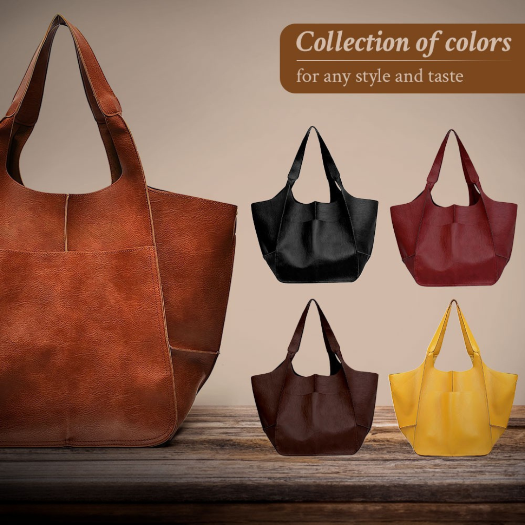 Ruth - Timeless Allure Leather Tote Bag - Maison Léa &amp; Lou
