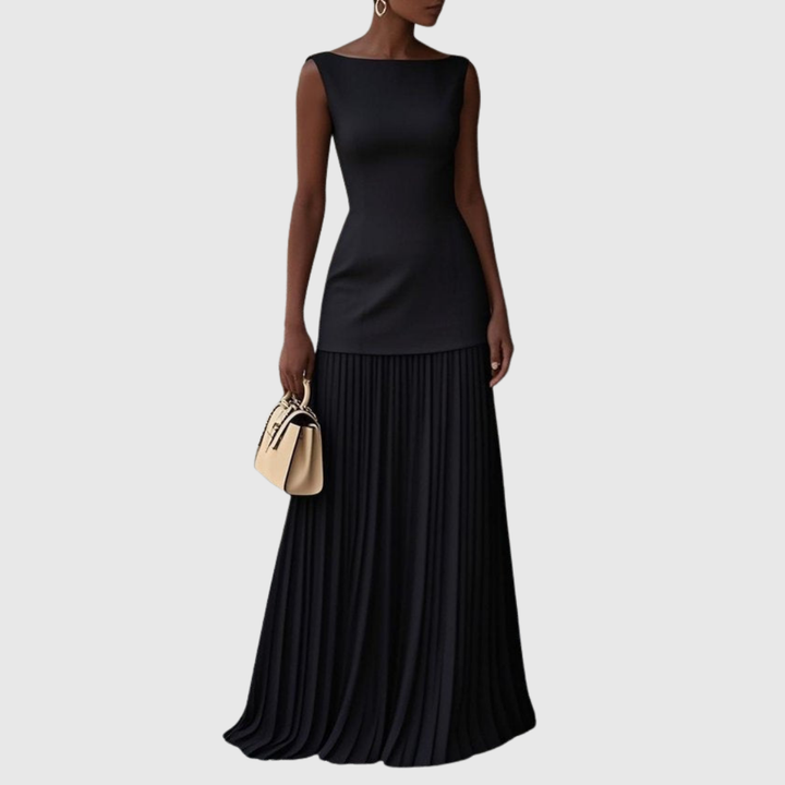 Coralie | Pleated Maxi Dress - Maison Léa &amp; Lou