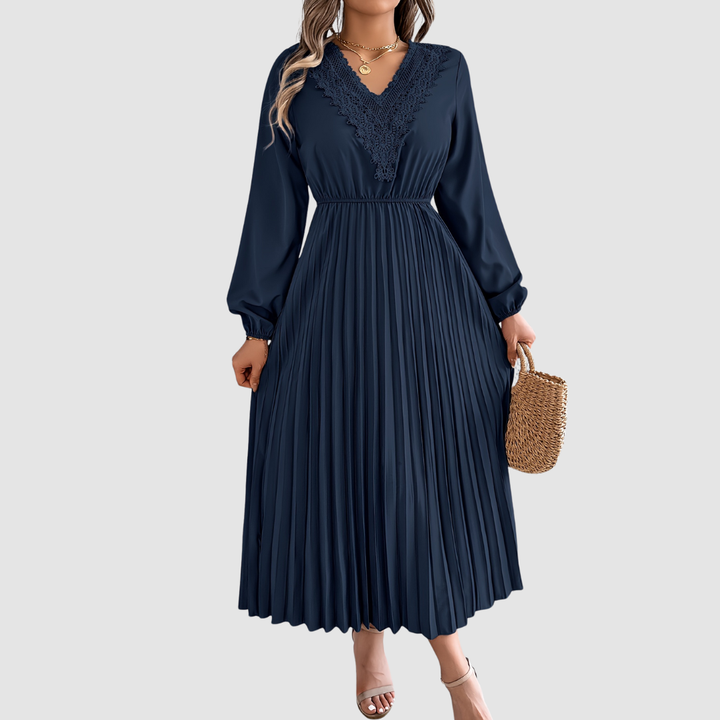 Rosalind Quinn | Lace V-Neck A-Line Dress - Maison Léa &amp; Lou