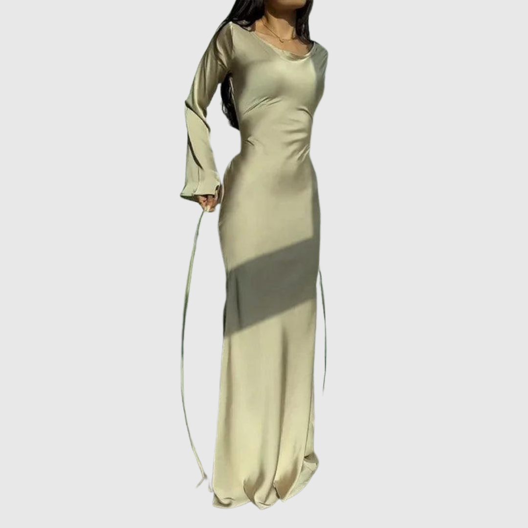 Sybilla | Winter Long-Sleeve Maxi Dress - Maison Léa &amp; Lou