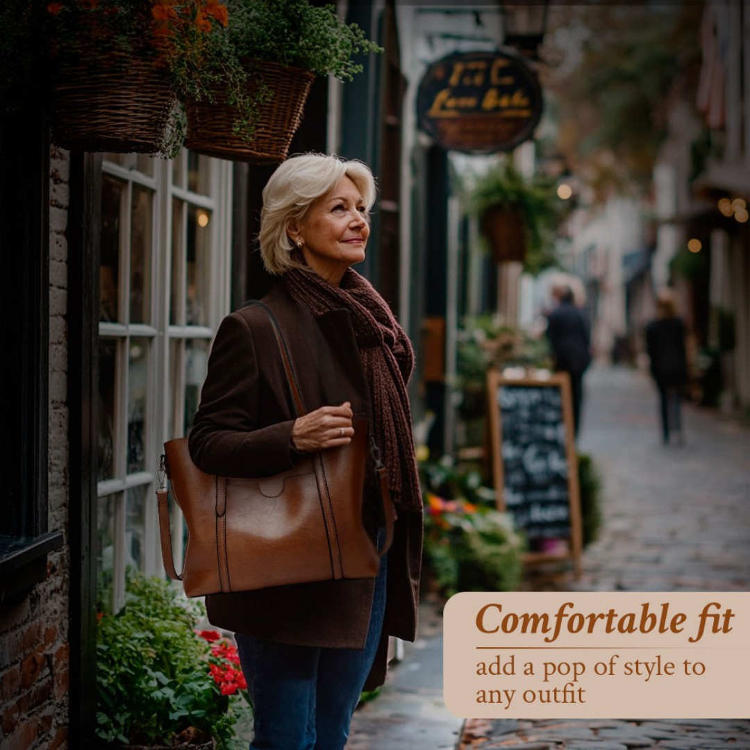 Jane - Timeless Vintage Leather Handbag - Maison Léa &amp; Lou