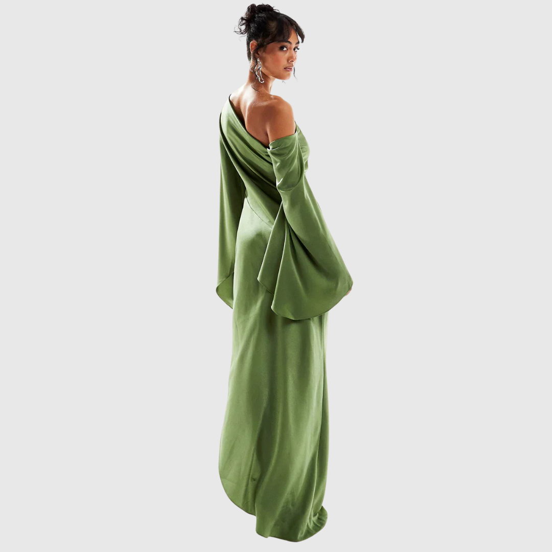 Rosaline | Satin Flow Maxi Dress - Maison Léa & Lou