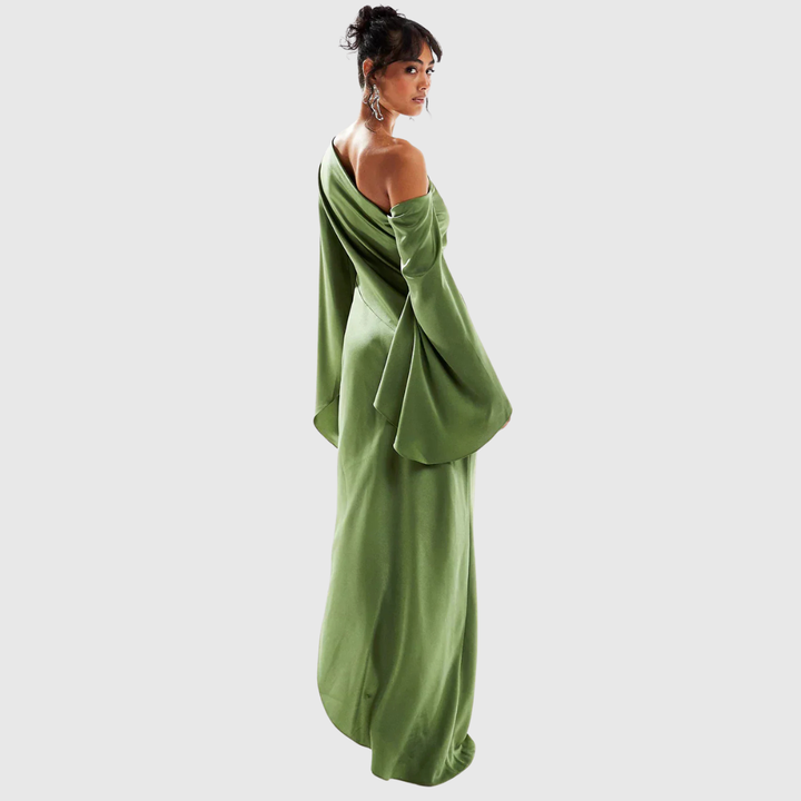 Rosaline | Satin Flow Maxi Dress - Maison Léa &amp; Lou