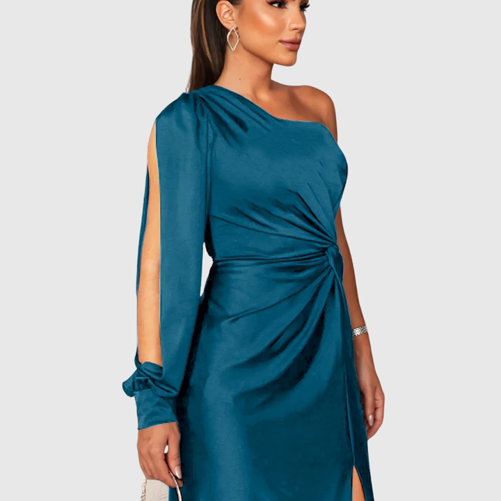 Charlotta | One‑Shoulder Evening Gown - Maison Léa &amp; Lou