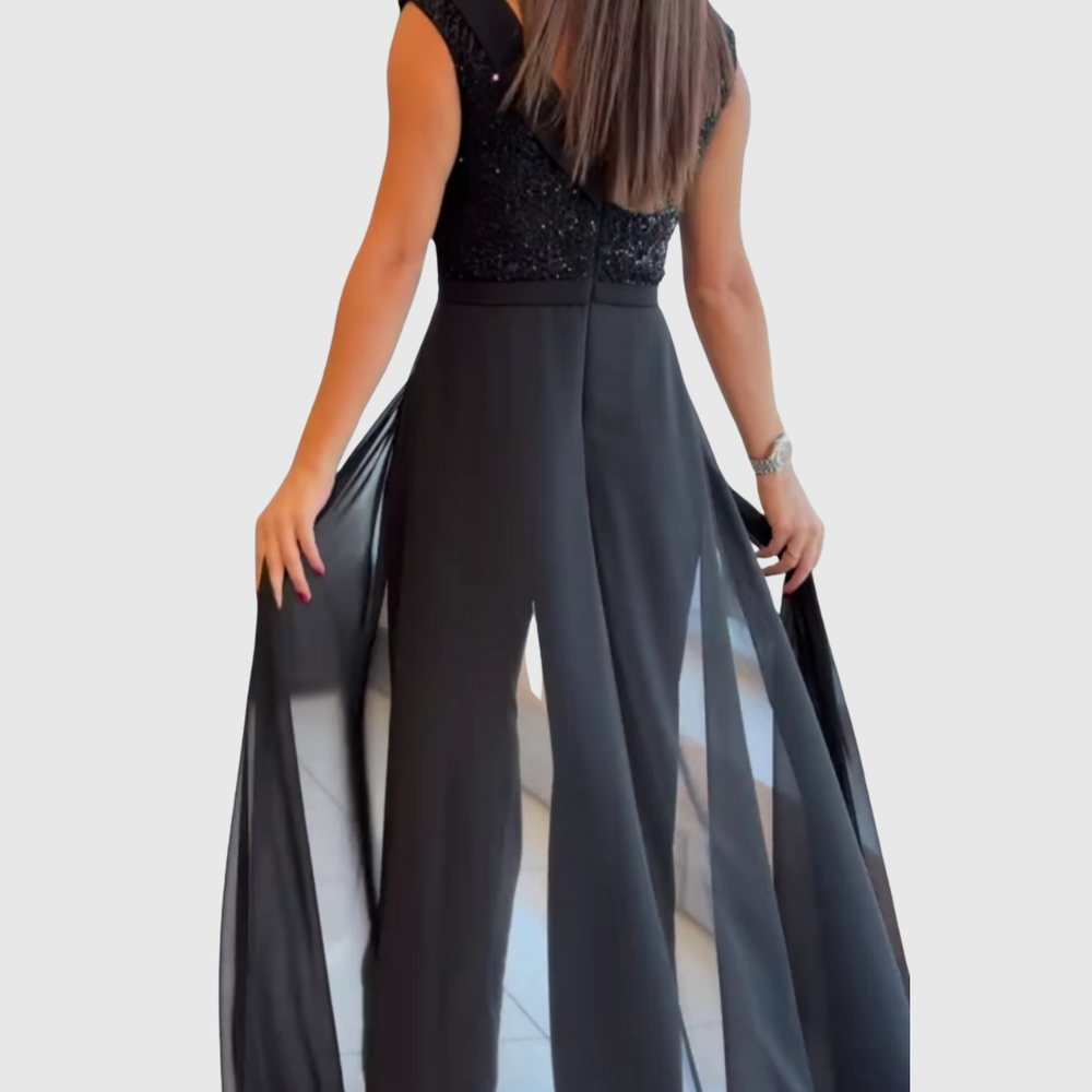 Liliane | Sleeveless Party Jumpsuit - Maison Léa & Lou