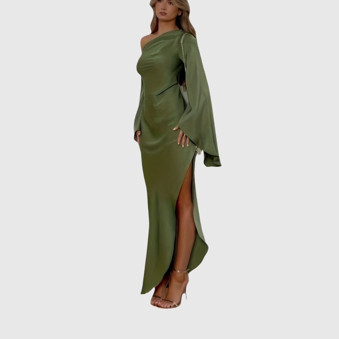 Alyne | Elegant One‑Shoulder Evening Dress - Maison Léa &amp; Lou