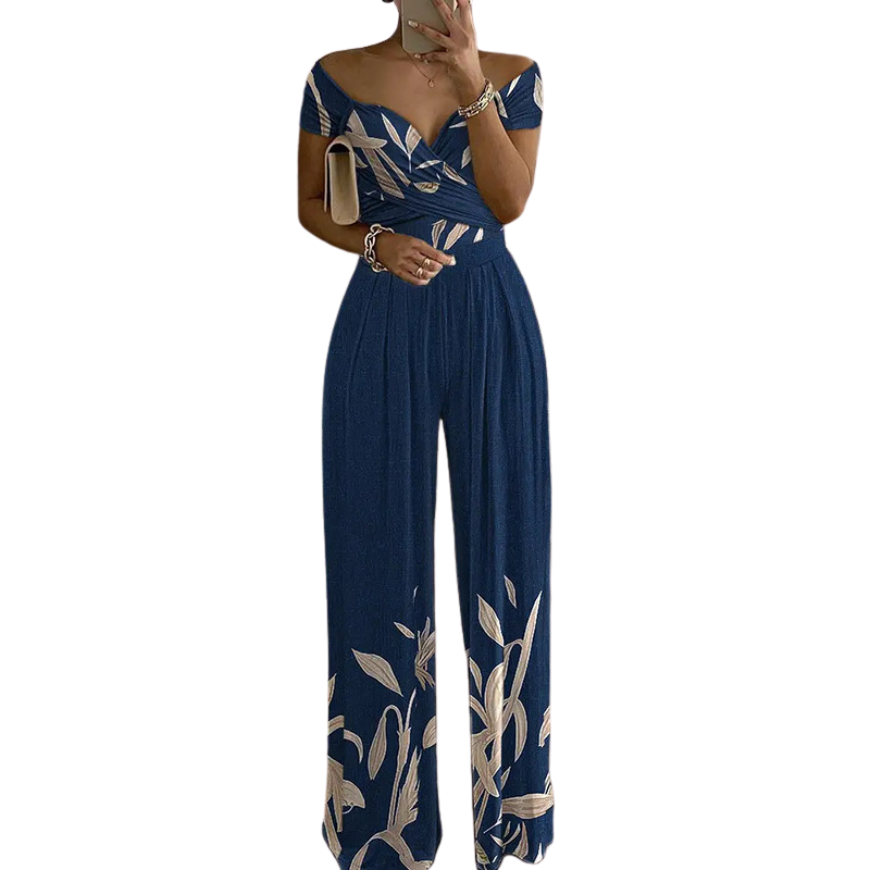 CHYNA™ – Floral Off Shoulder Wrap Jumpsuit