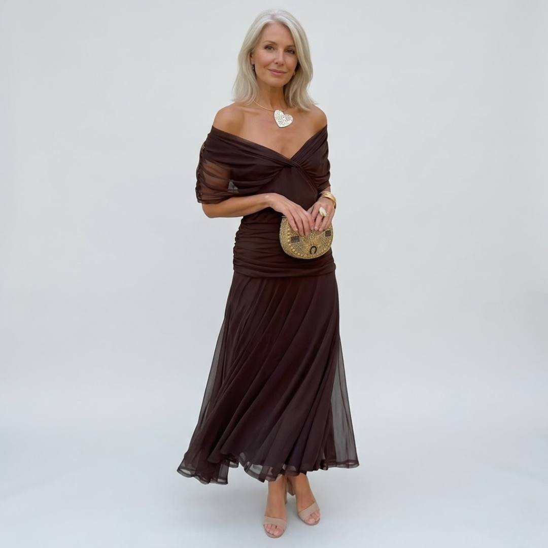 Freya - Flowing Floral V Neck Dress - Maison Léa & Lou