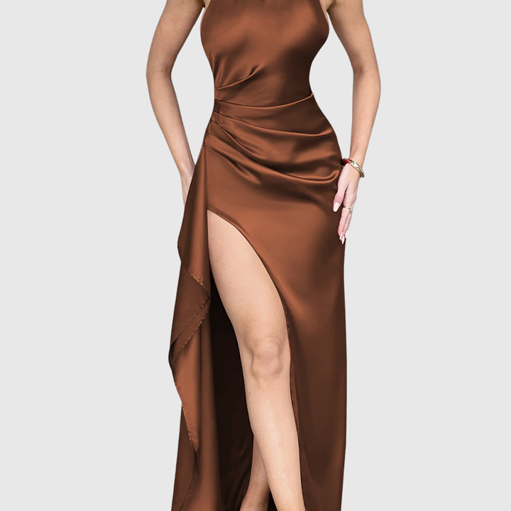Tahlia | Elegant Satin Evening Dress - Maison Léa &amp; Lou