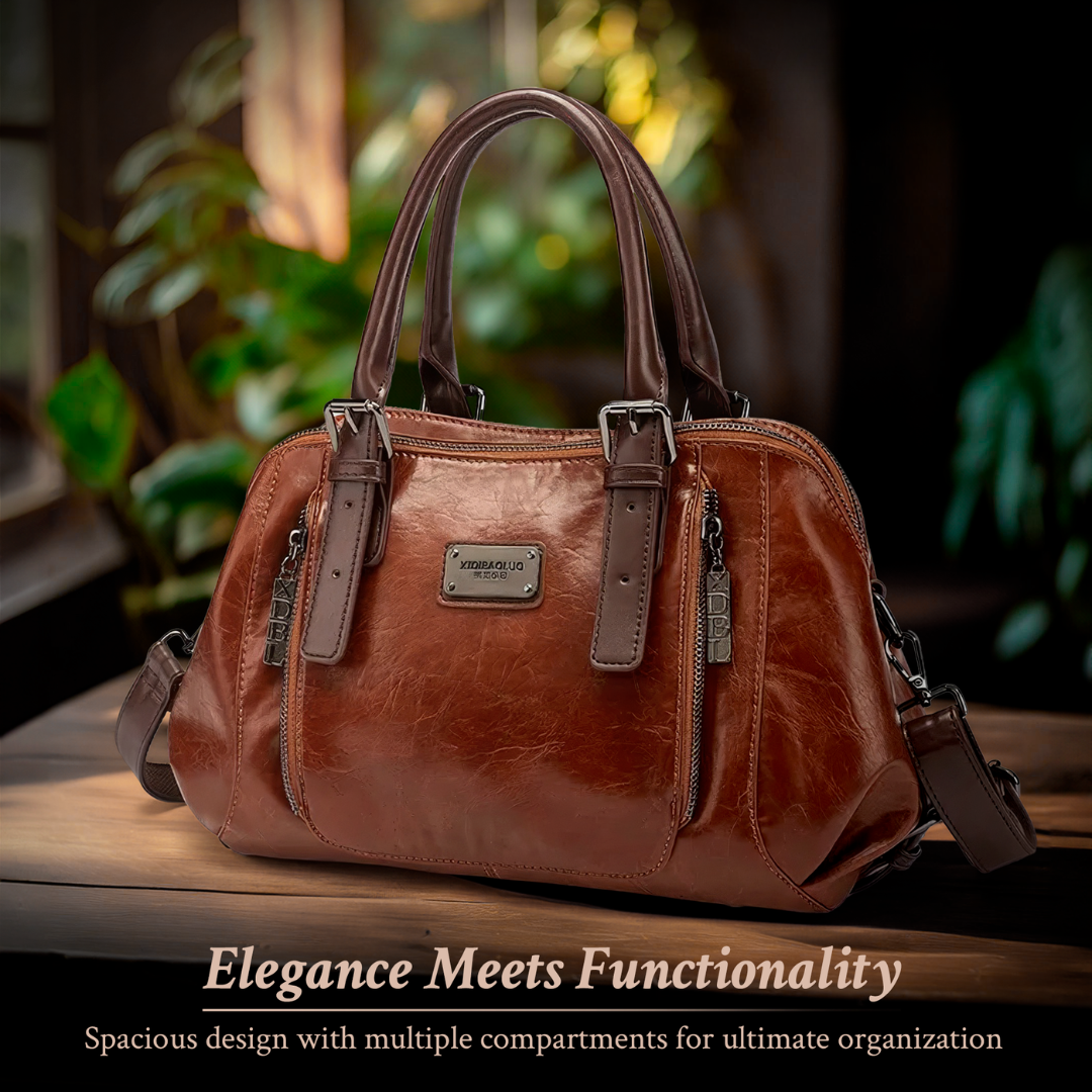 Katherine - Luxe Statement Leather Handbag - Maison Léa &amp; Lou