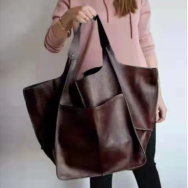 Ruth - Timeless Allure Leather Tote Bag - Maison Léa &amp; Lou