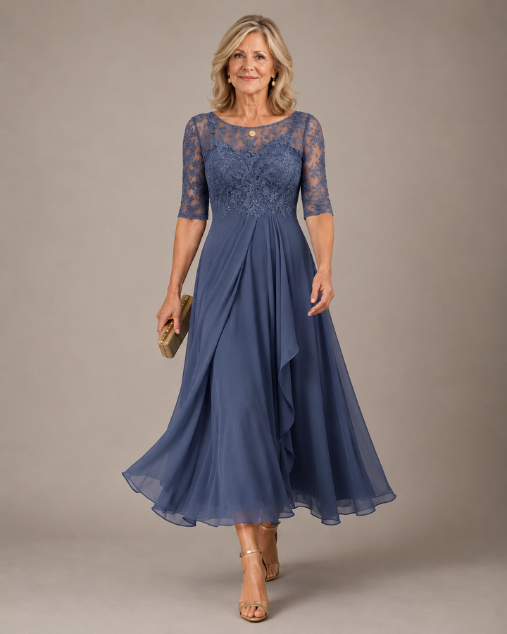 ROSE – THE LACE MIDI DRESS THAT FLATTERS YOUR SILHOUETTE - Maison Léa &amp; Lou