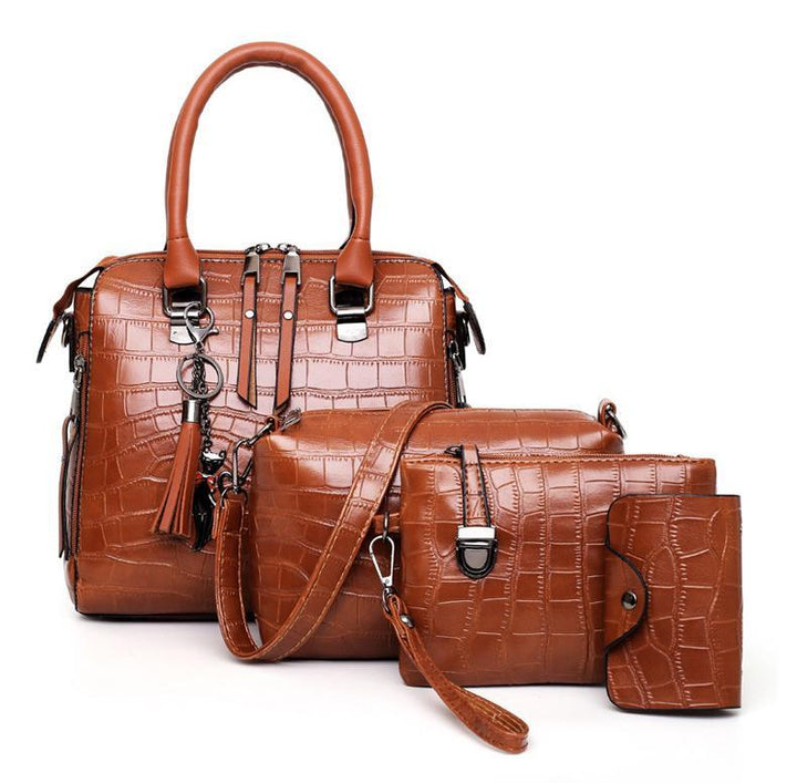 Evelyn - Everyday Elegance 4-Piece Leather Bag Set - Maison Léa &amp; Lou