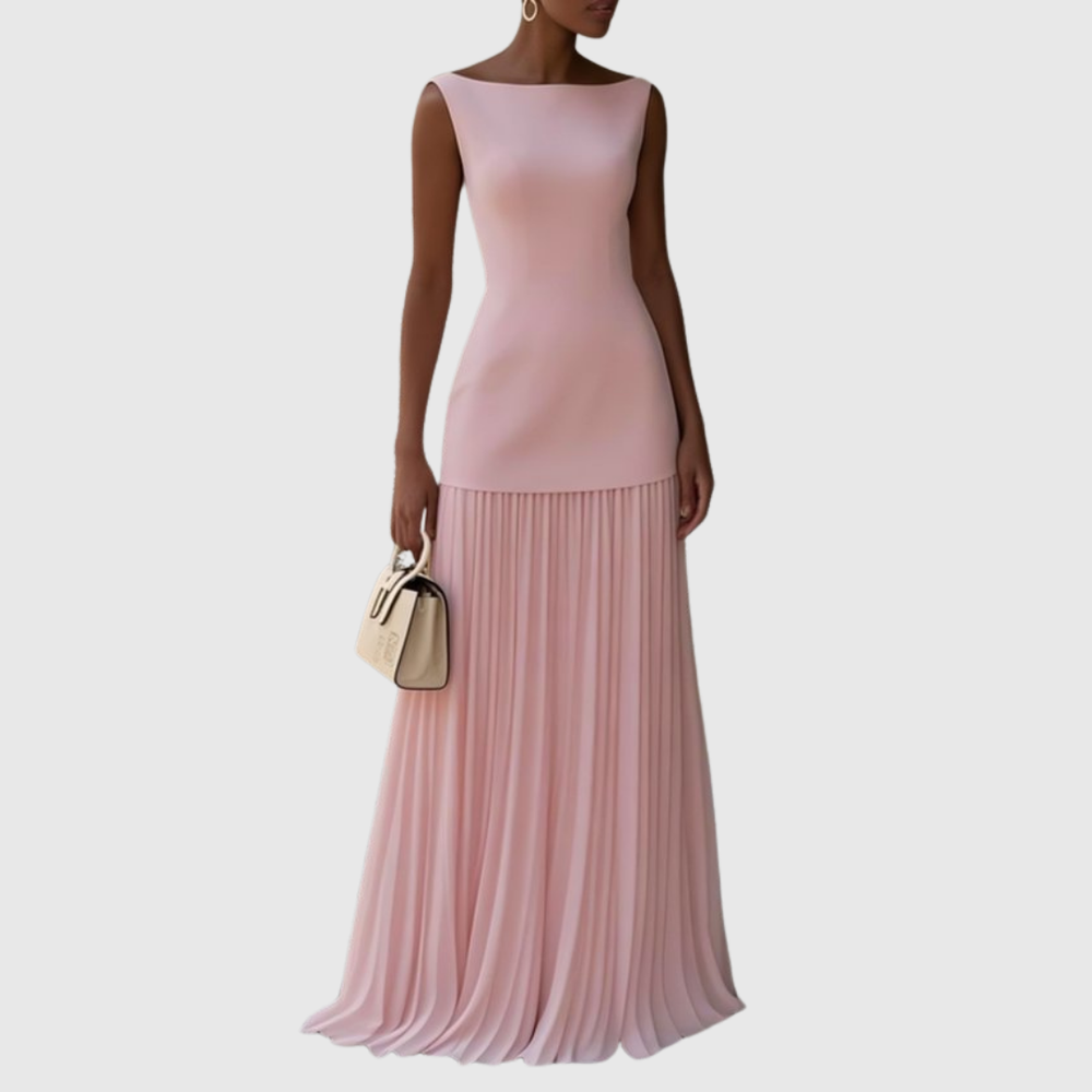 Coralie | Pleated Maxi Dress - Maison Léa & Lou