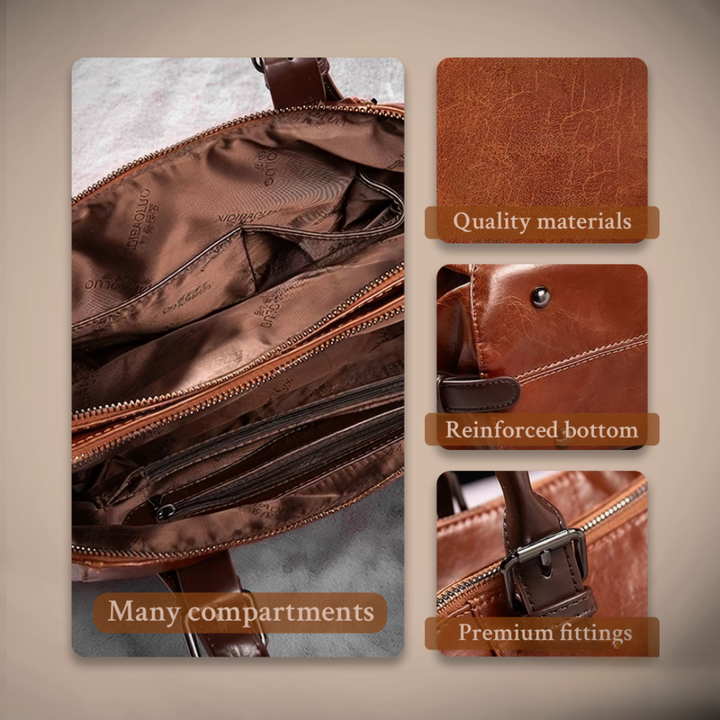 Katherine - Luxe Statement Leather Handbag - Maison Léa &amp; Lou
