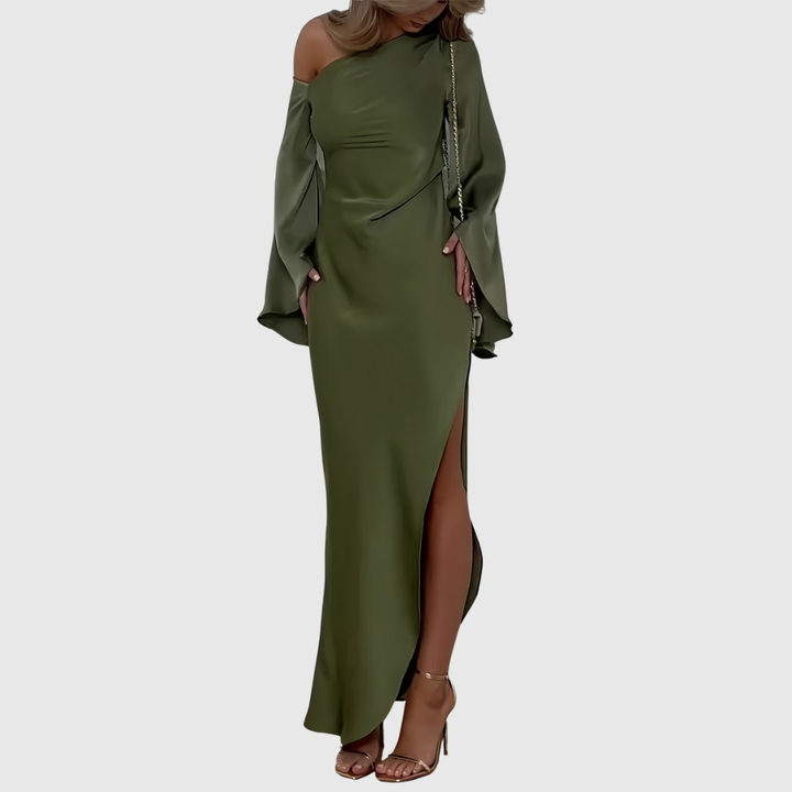 Alyne | Elegant One‑Shoulder Evening Dress - Maison Léa &amp; Lou