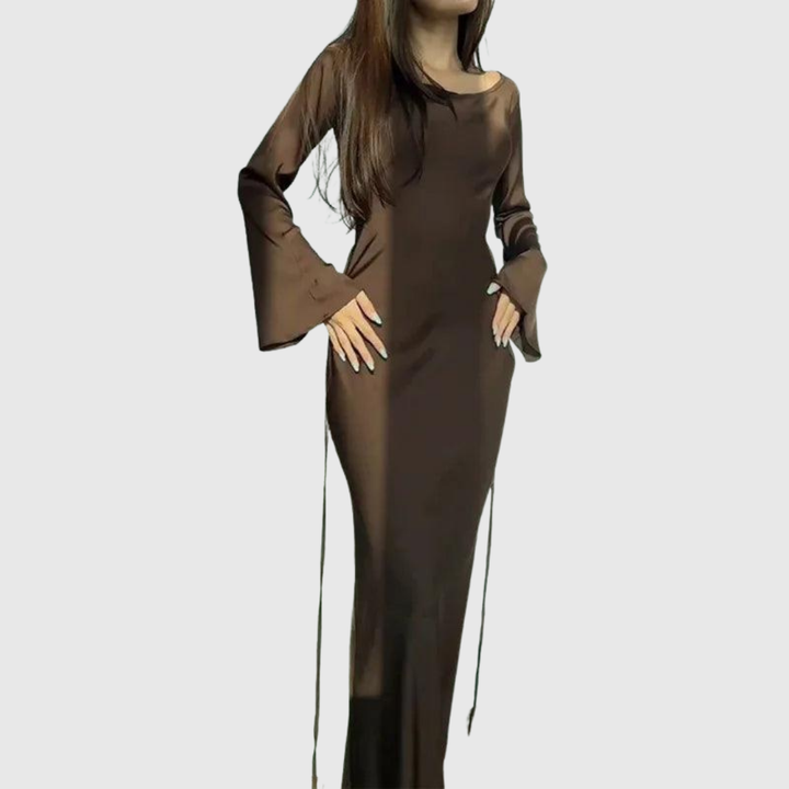 Sybilla | Winter Long-Sleeve Maxi Dress - Maison Léa &amp; Lou