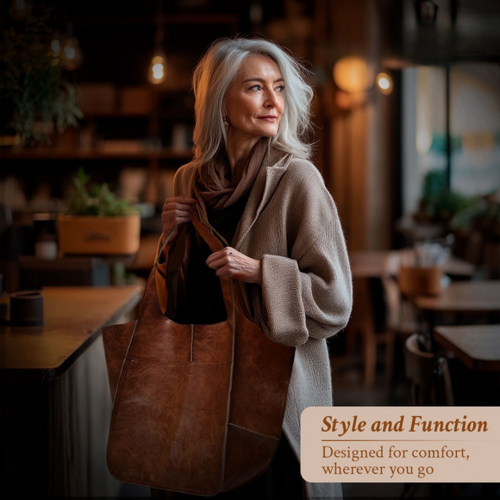 Ruth - Timeless Allure Leather Tote Bag - Maison Léa &amp; Lou