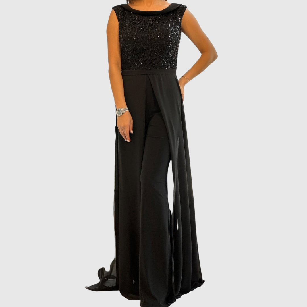 Liliane | Sleeveless Party Jumpsuit - Maison Léa & Lou