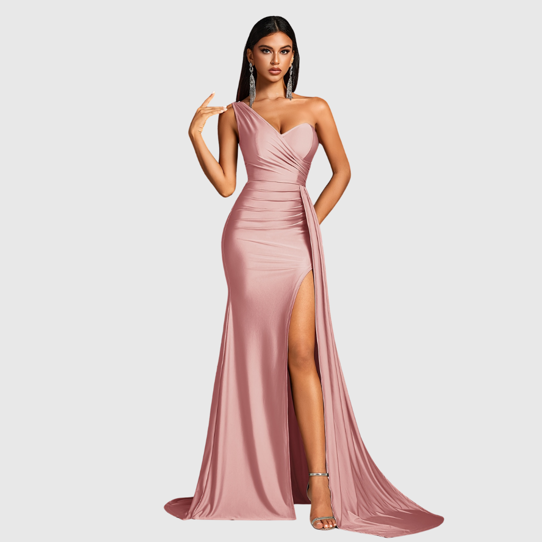 Selvyna | One-Shoulder Mermaid Gown - Maison Léa &amp; Lou