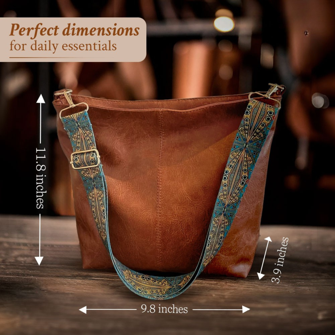 Linda - Vintage Charm Leather Shoulder Bag - Maison Léa &amp; Lou