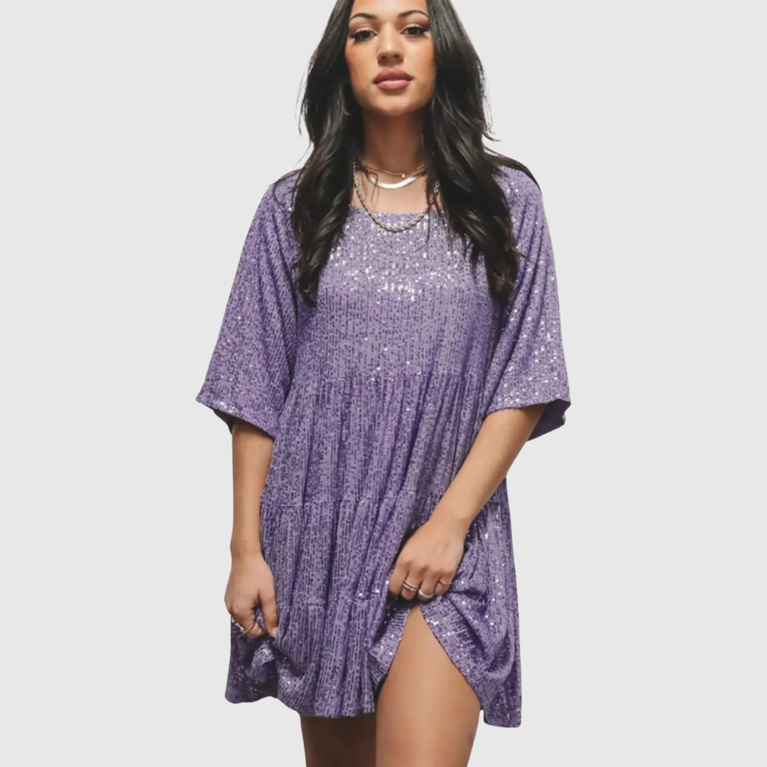 Fianna | Flowing Sequin Maxi Dress - Maison Léa &amp; Lou