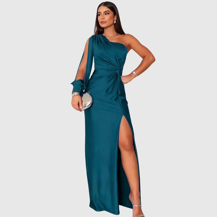 Charlotta | One‑Shoulder Evening Gown - Maison Léa &amp; Lou