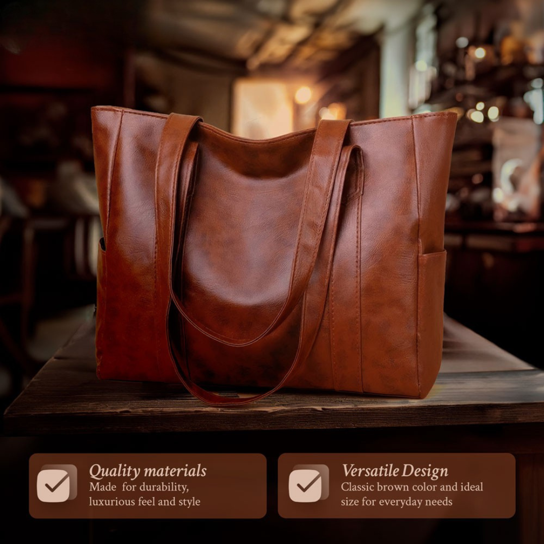 Susan - Minimalist Luxury Leather Shoulder Bag - Maison Léa &amp; Lou