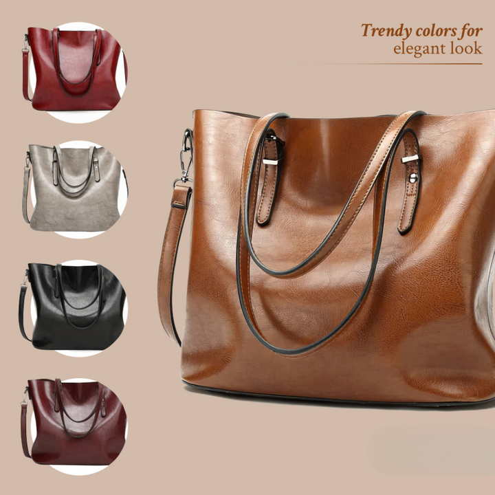 Jane - Timeless Vintage Leather Handbag - Maison Léa &amp; Lou