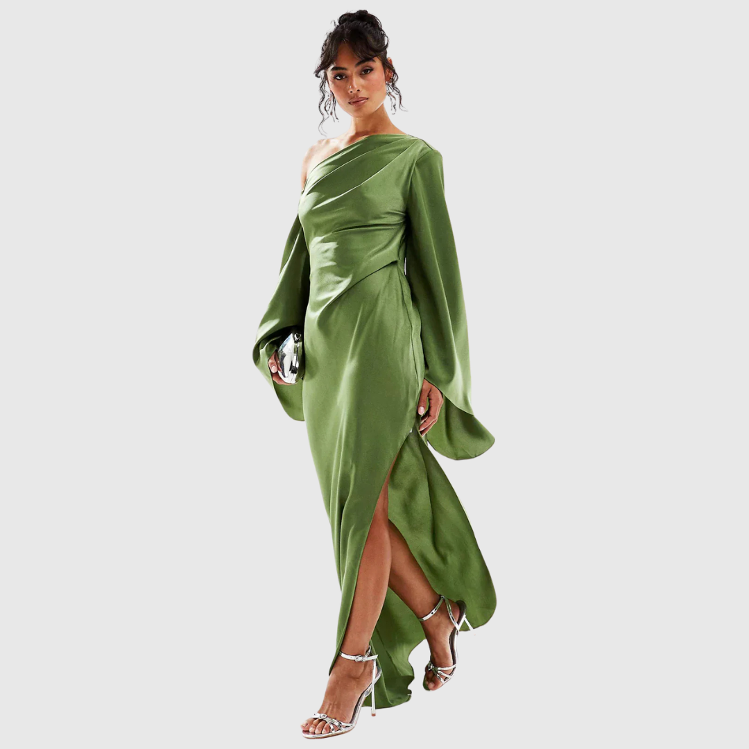 Rosaline | Satin Flow Maxi Dress - Maison Léa &amp; Lou