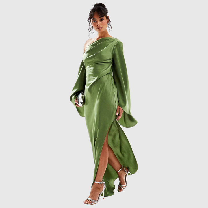 Rosaline | Satin Flow Maxi Dress - Maison Léa &amp; Lou