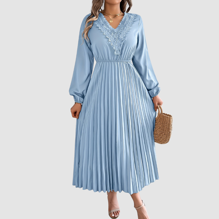 Rosalind Quinn | Lace V-Neck A-Line Dress - Maison Léa &amp; Lou