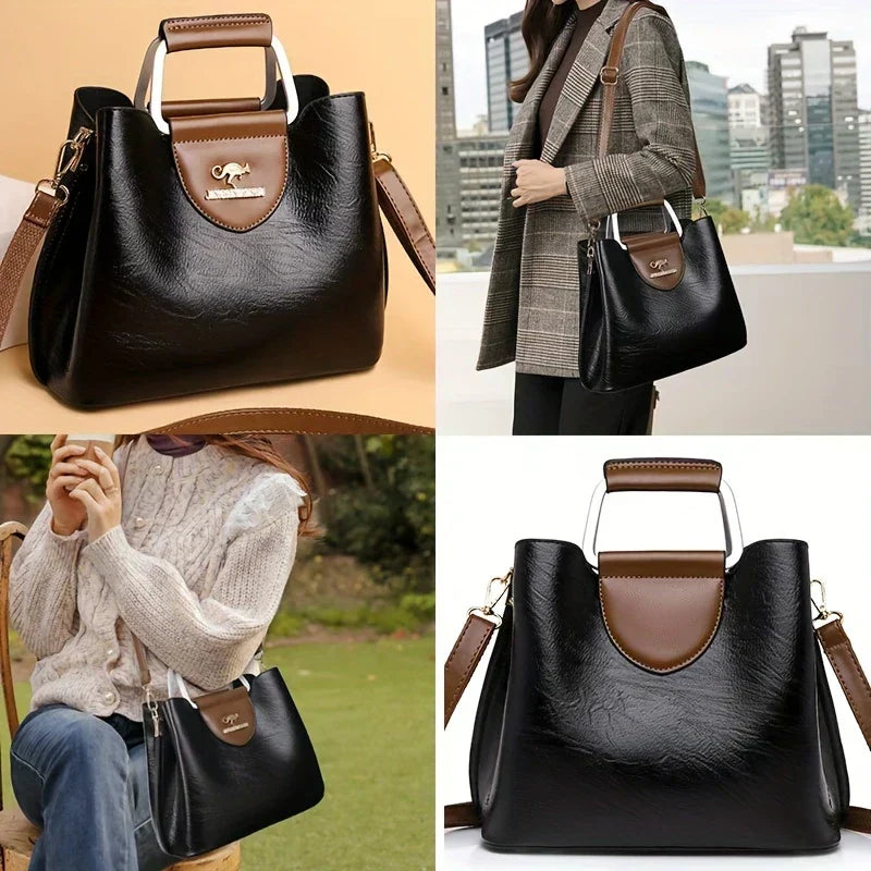 Isabella - Chic Leather Bucket Bag - Maison Léa &amp; Lou