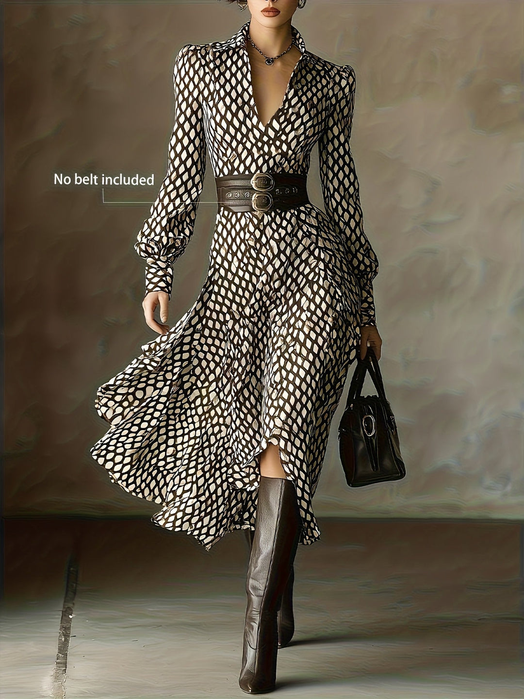 Zara lizzy | Vintage Rhombus Print Dress - Maison Léa &amp; Lou