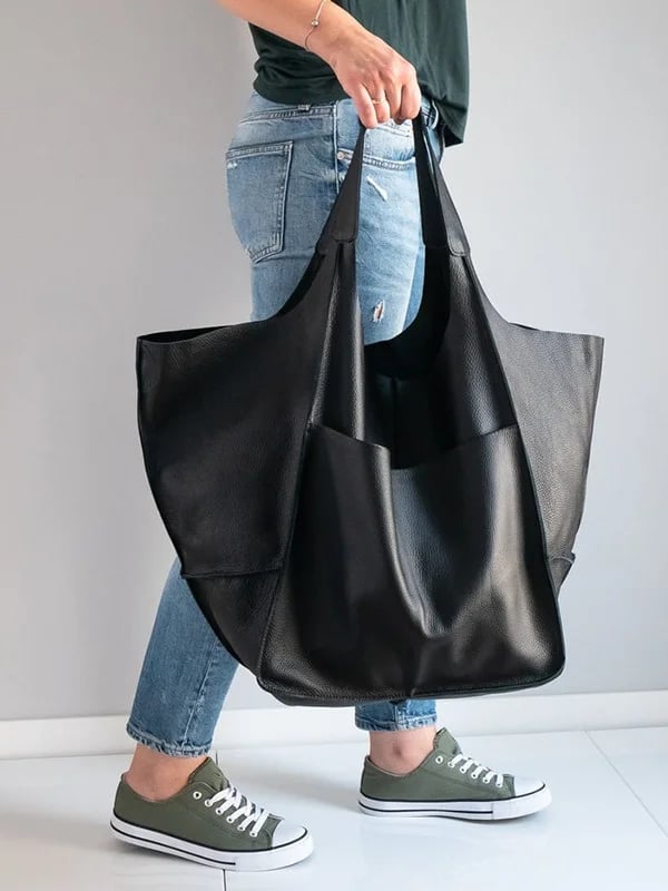 Ruth - Timeless Allure Leather Tote Bag - Maison Léa &amp; Lou