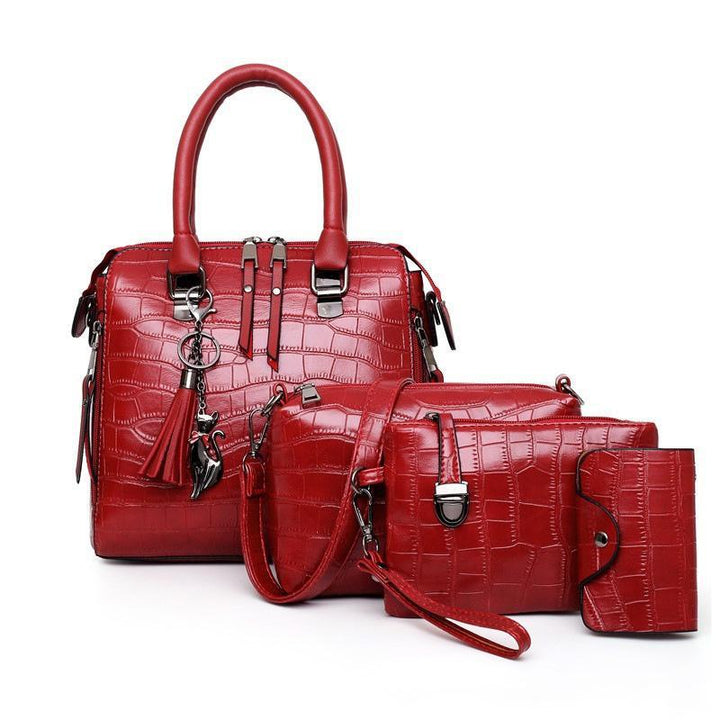 Evelyn - Everyday Elegance 4-Piece Leather Bag Set - Maison Léa &amp; Lou