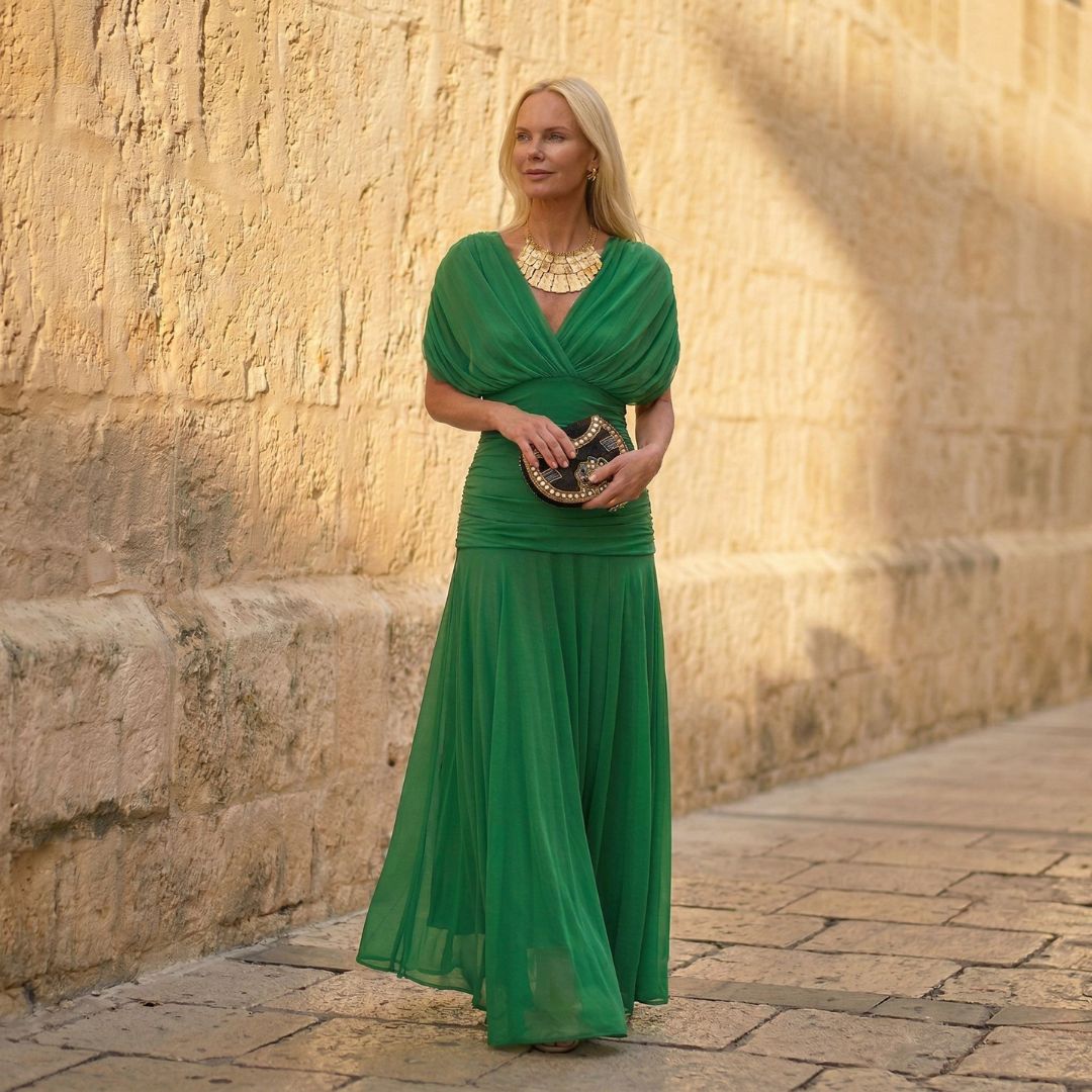 Sienna | Elegant Green Dress - Maison Léa & Lou