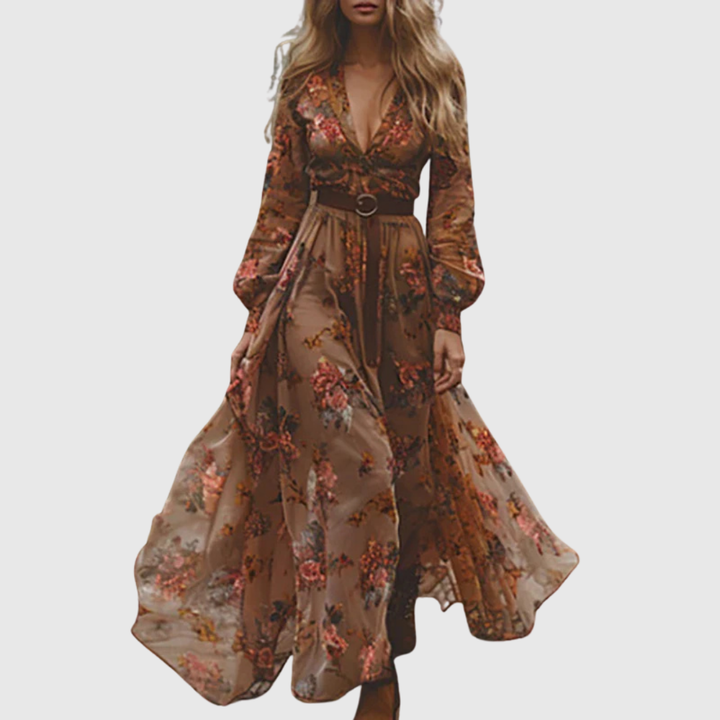 Alina Soleil - Romantic Boho Maxi Dress - Maison Léa &amp; Lou