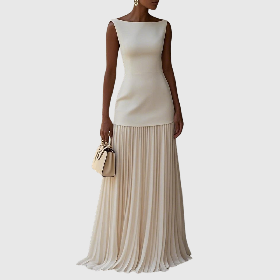 Coralie | Pleated Maxi Dress - Maison Léa & Lou
