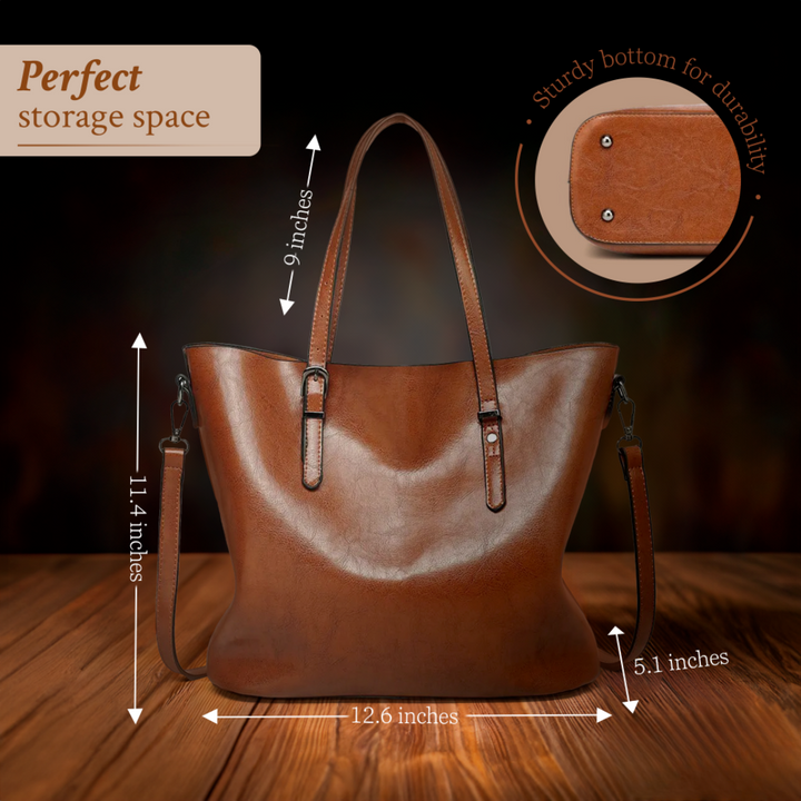 Jane - Timeless Vintage Leather Handbag - Maison Léa &amp; Lou