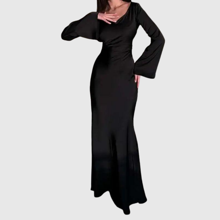 Sybilla | Winter Long-Sleeve Maxi Dress - Maison Léa &amp; Lou