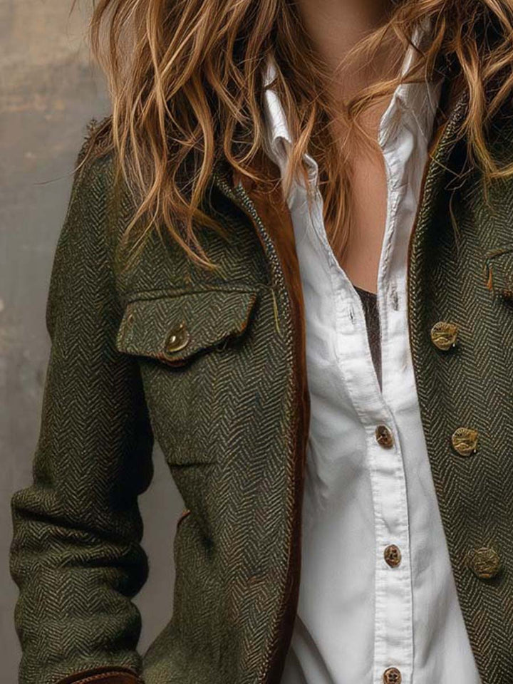 Charlotte - Twill Blazer with Contrast Trim