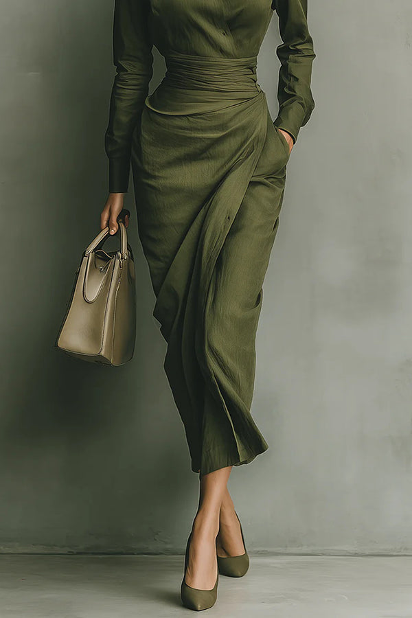 Meliora | Wrap-Style Maxi Dress - Maison Léa &amp; Lou
