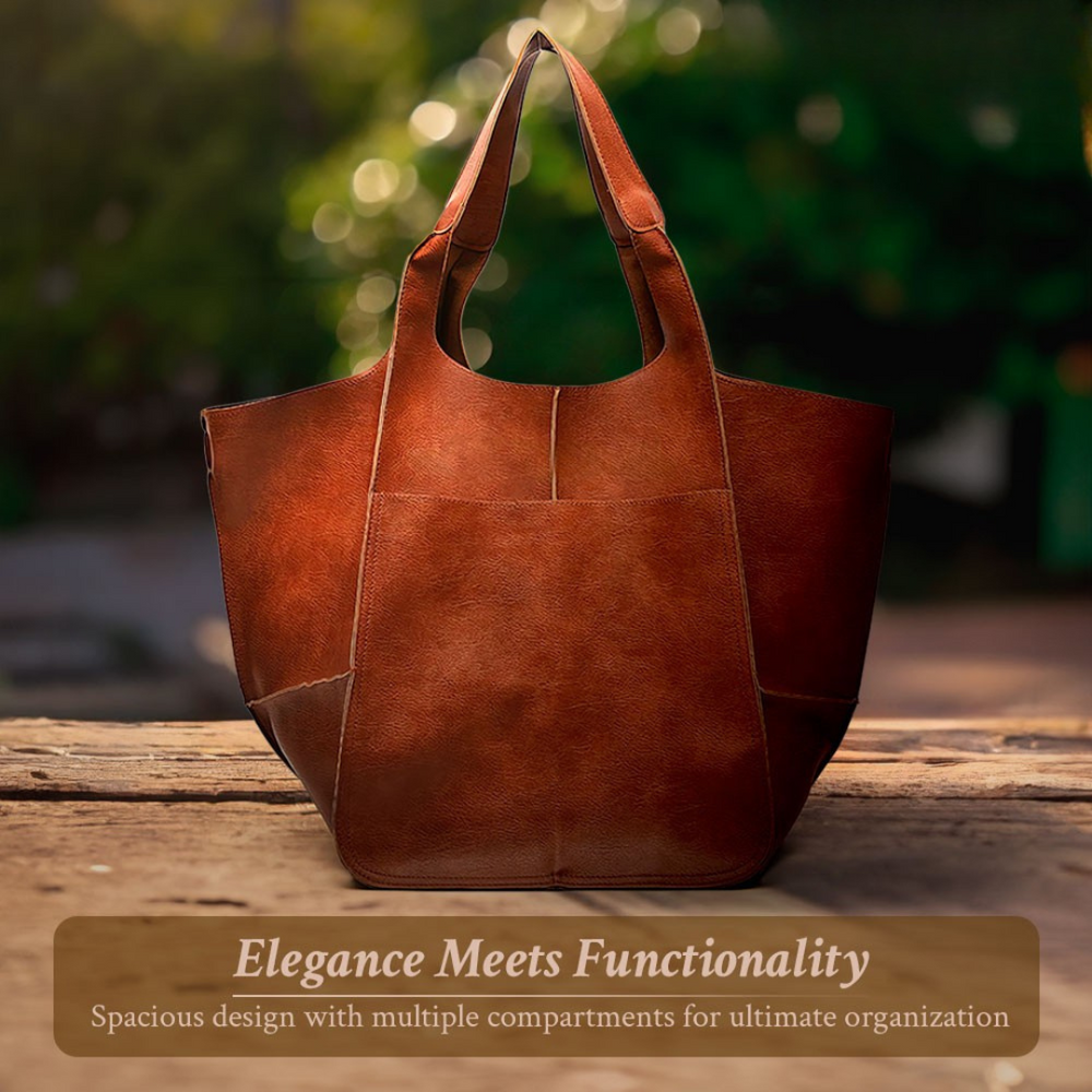 Ruth - Timeless Allure Leather Tote Bag - Maison Léa & Lou