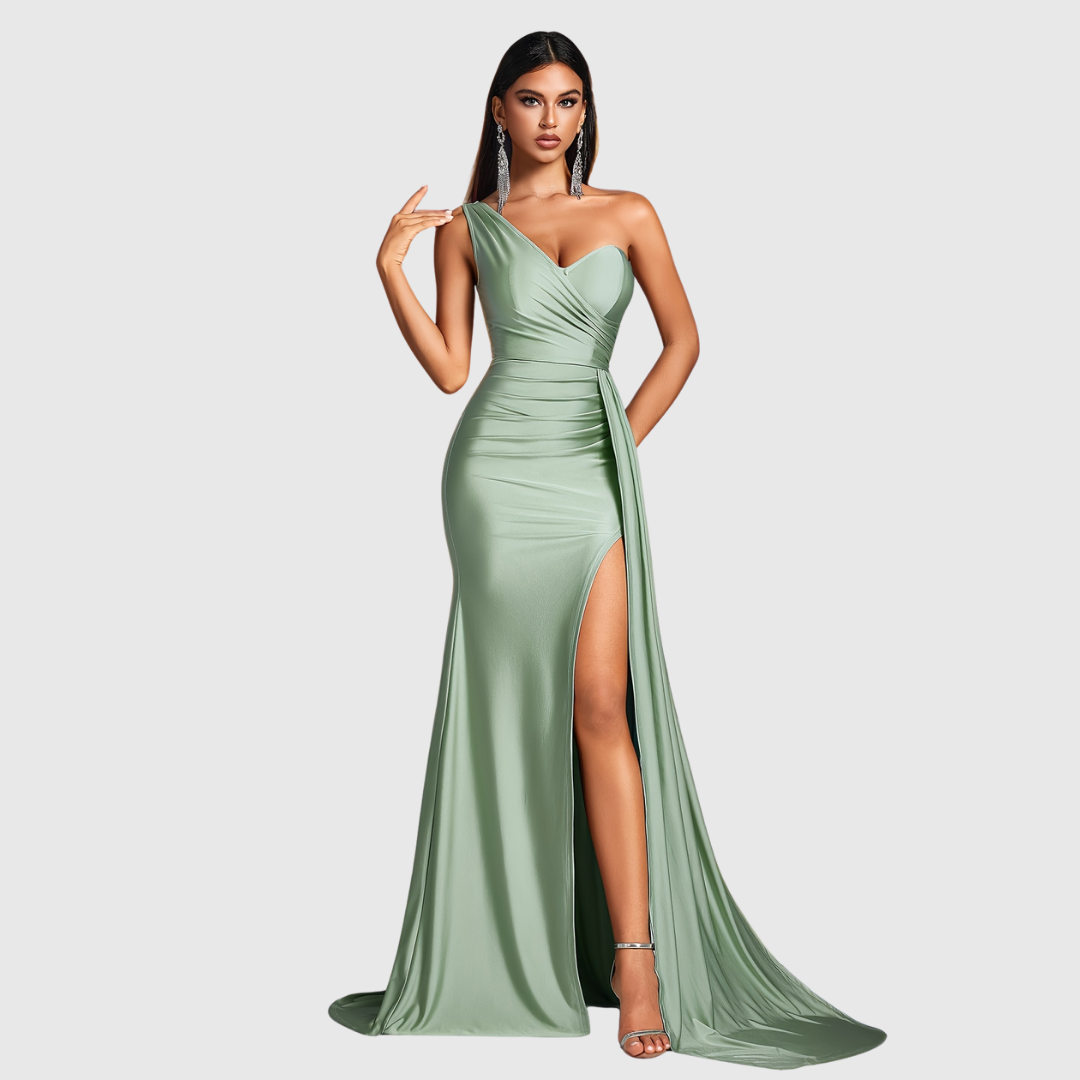 Selvyna | One-Shoulder Mermaid Gown - Maison Léa &amp; Lou