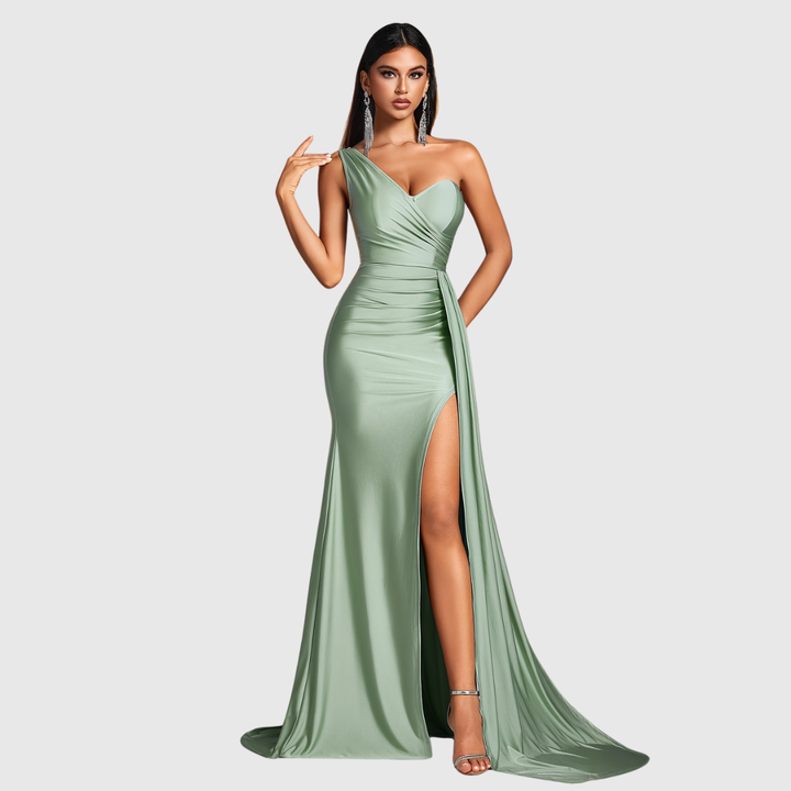 Selvyna | One-Shoulder Mermaid Gown - Maison Léa &amp; Lou