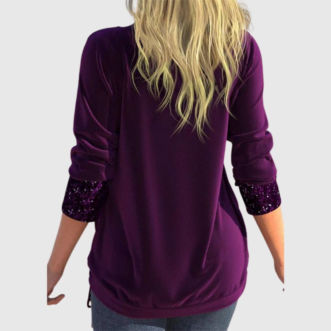 Odeline | Modern Sequin Layer Blouse - Maison Léa &amp; Lou